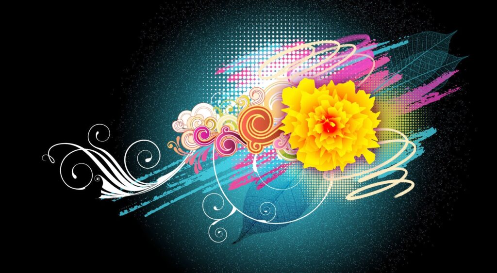 Colorful Flower Vector 1080p HD Wallpapers